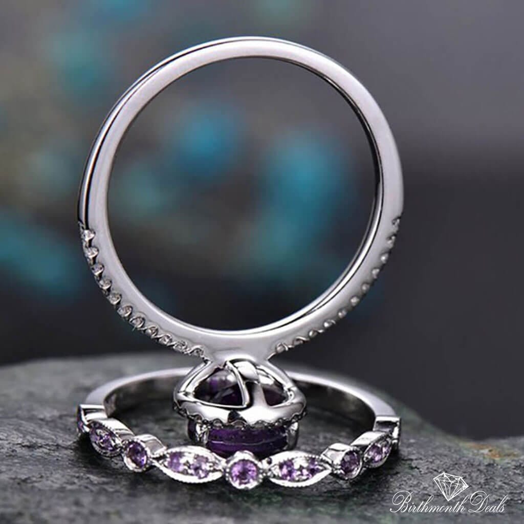 June Alexandrite Birthstone Stacking Ring - Birthmonth Deals