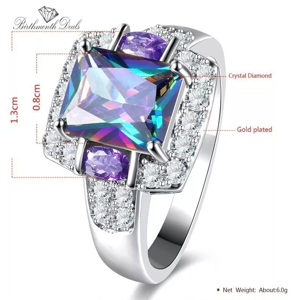 June Alexandrite Birthstone Ring - Birthmonth Deals