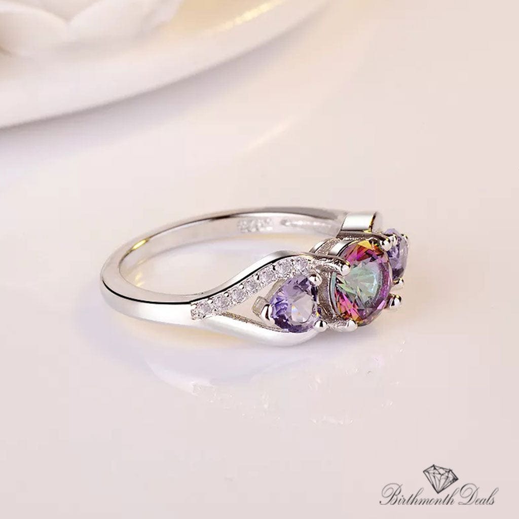 June Alexandrite Birthstone Ring - Birthmonth Deals