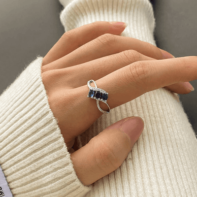 September Sapphire Twisted Birthstone Ring