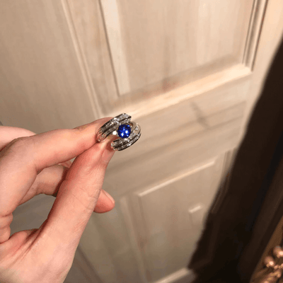 September Sapphire Elegant Birthstone Ring
