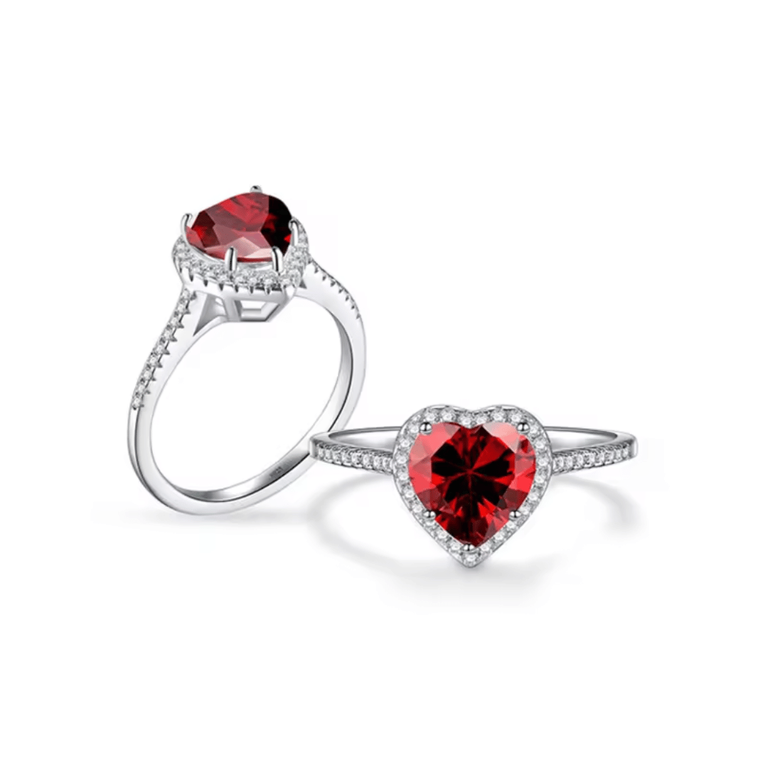 January Garnet Birthstone Ring