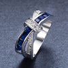 September Birthstone Sapphire Bow-Tie Ring