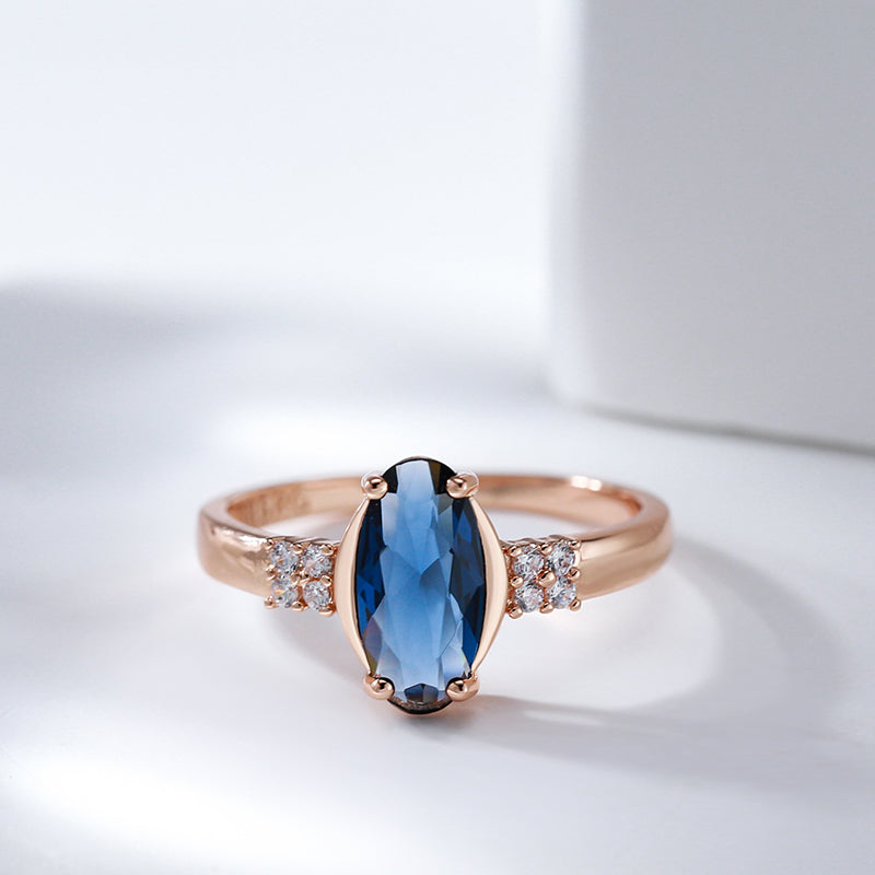 Oval September Sapphire Birthstone Ring