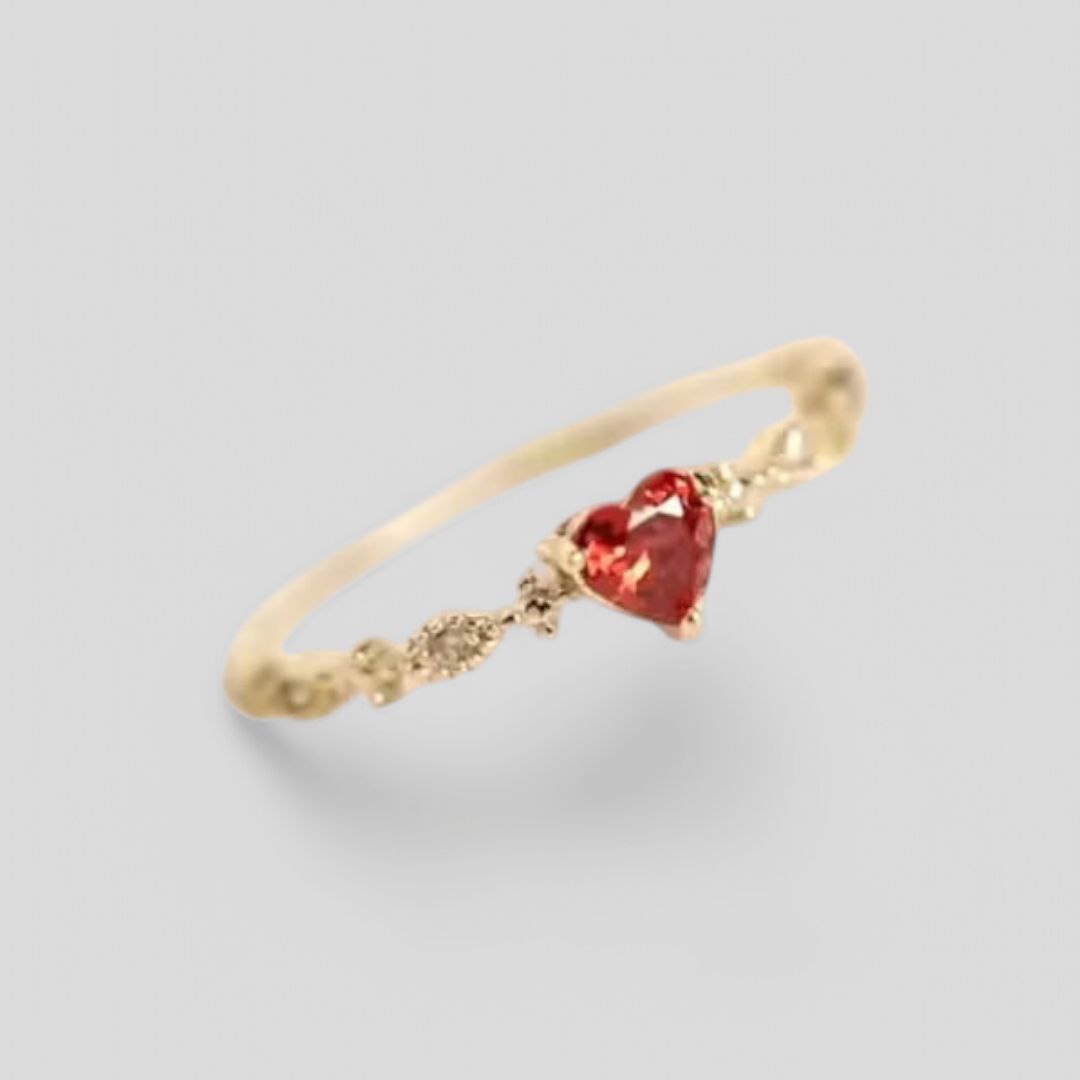 January Garnet Alluring Birthstone Ring