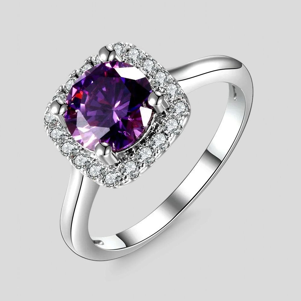 February Amethyst Birthstone Ring