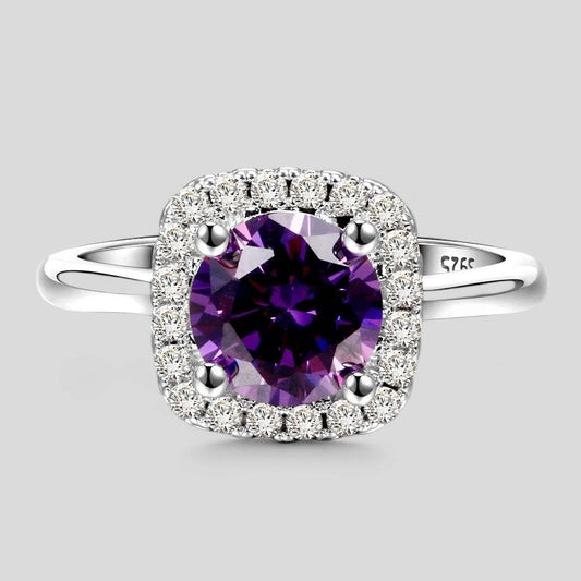 February Amethyst Birthstone Ring