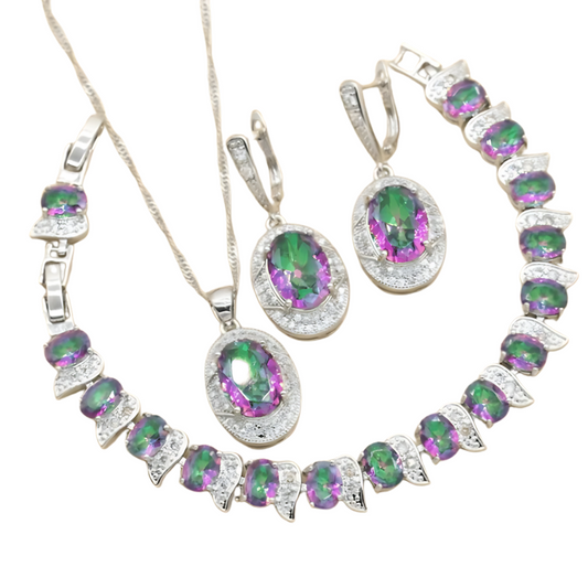 June Alexandrite Birthstone Jewelry Set