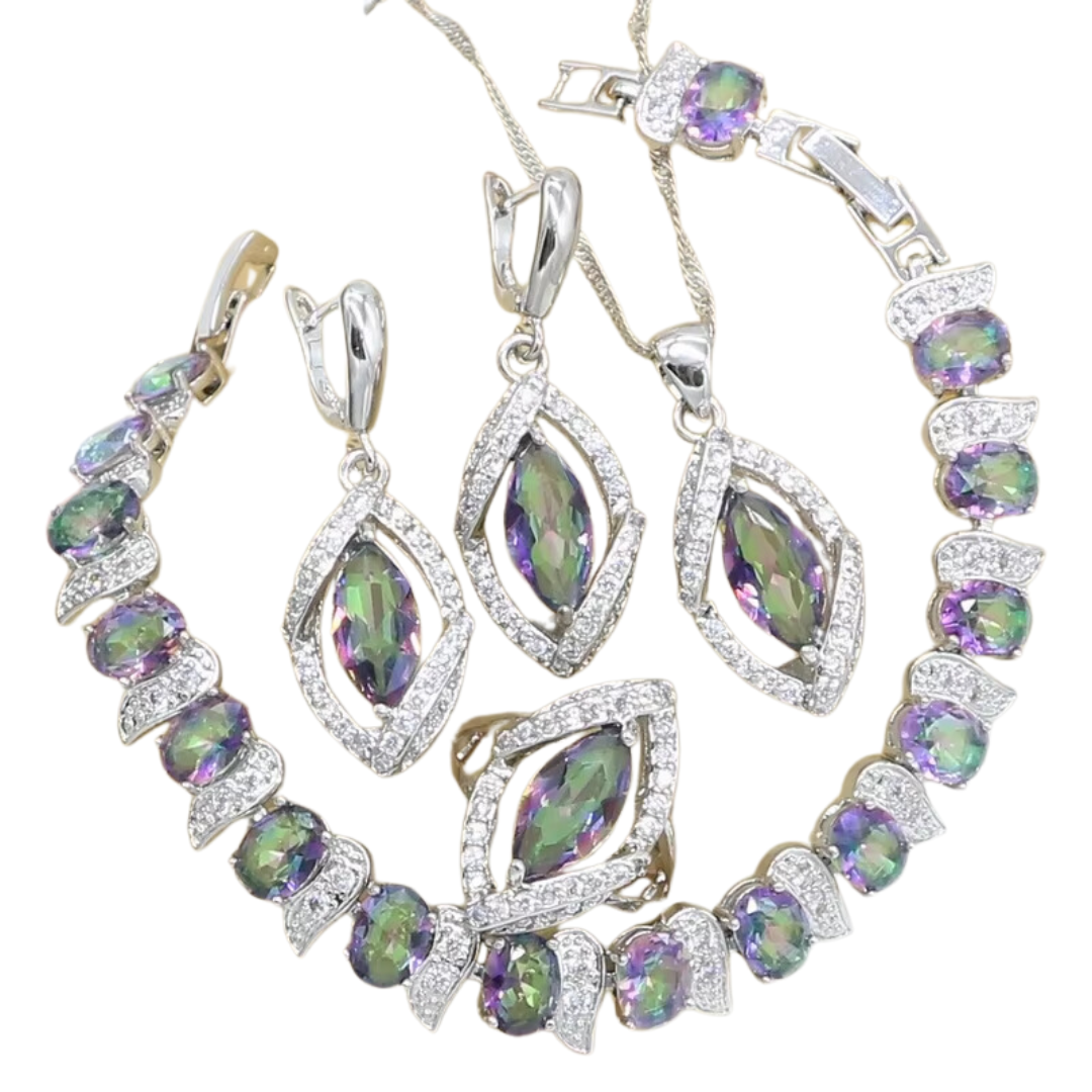 June Alexandrite Birthstone Jewelry Set