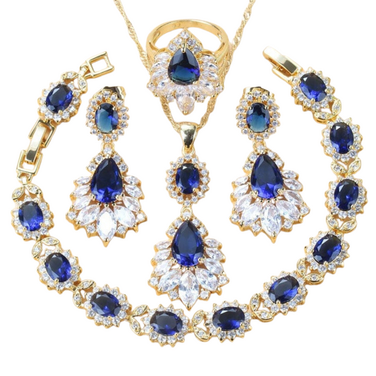 September Sapphire Birthstone Jewelry Set