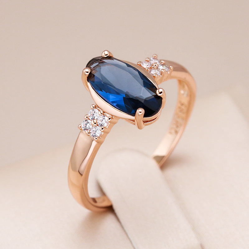 Oval September Sapphire Birthstone Ring