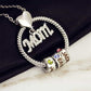 Personalized Carved MOM Pendant - Birthmonth Deals