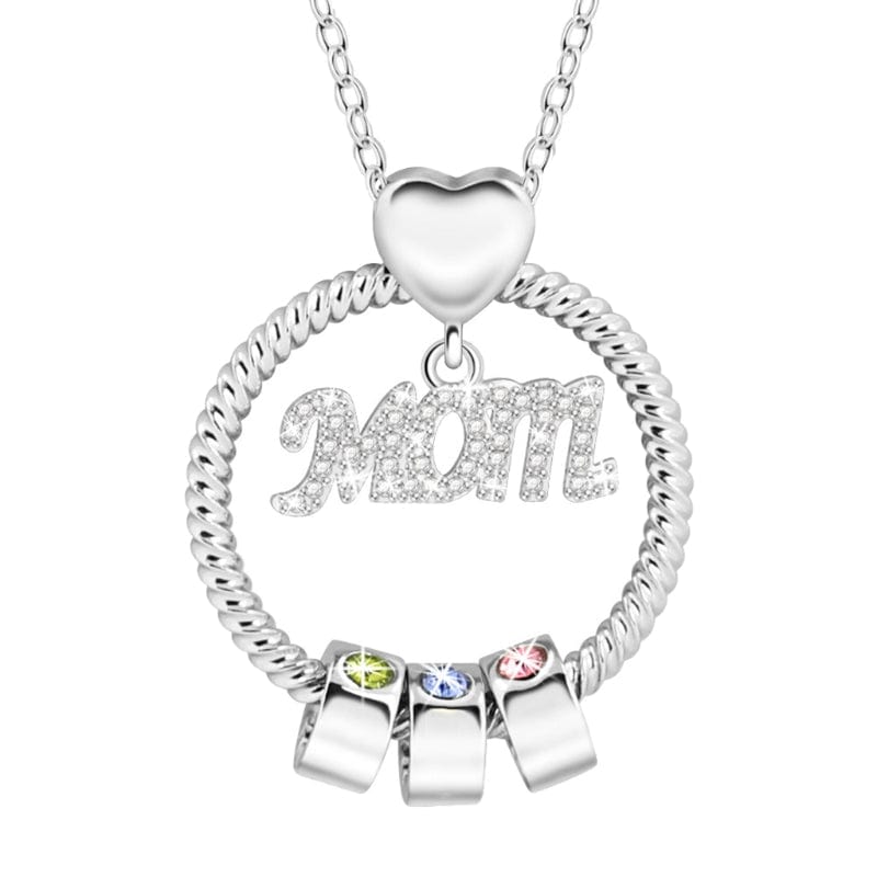 Personalized Carved MOM Pendant - Birthmonth Deals