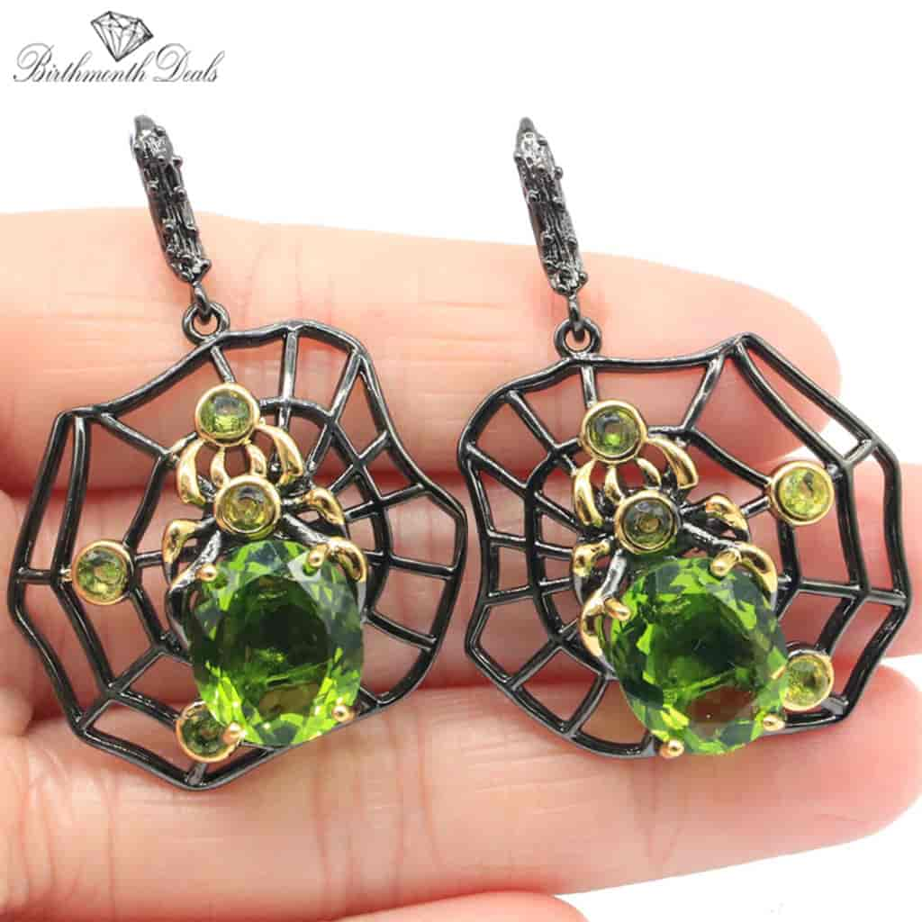 August Peridot Earrings And Pendant - Birthmonth Deals