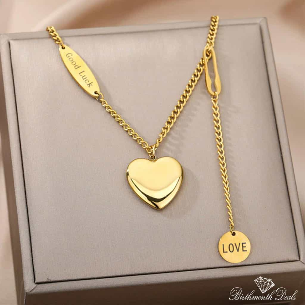 Multi Layered Stainless Necklace in Gold Collection - Birthmonth Deals