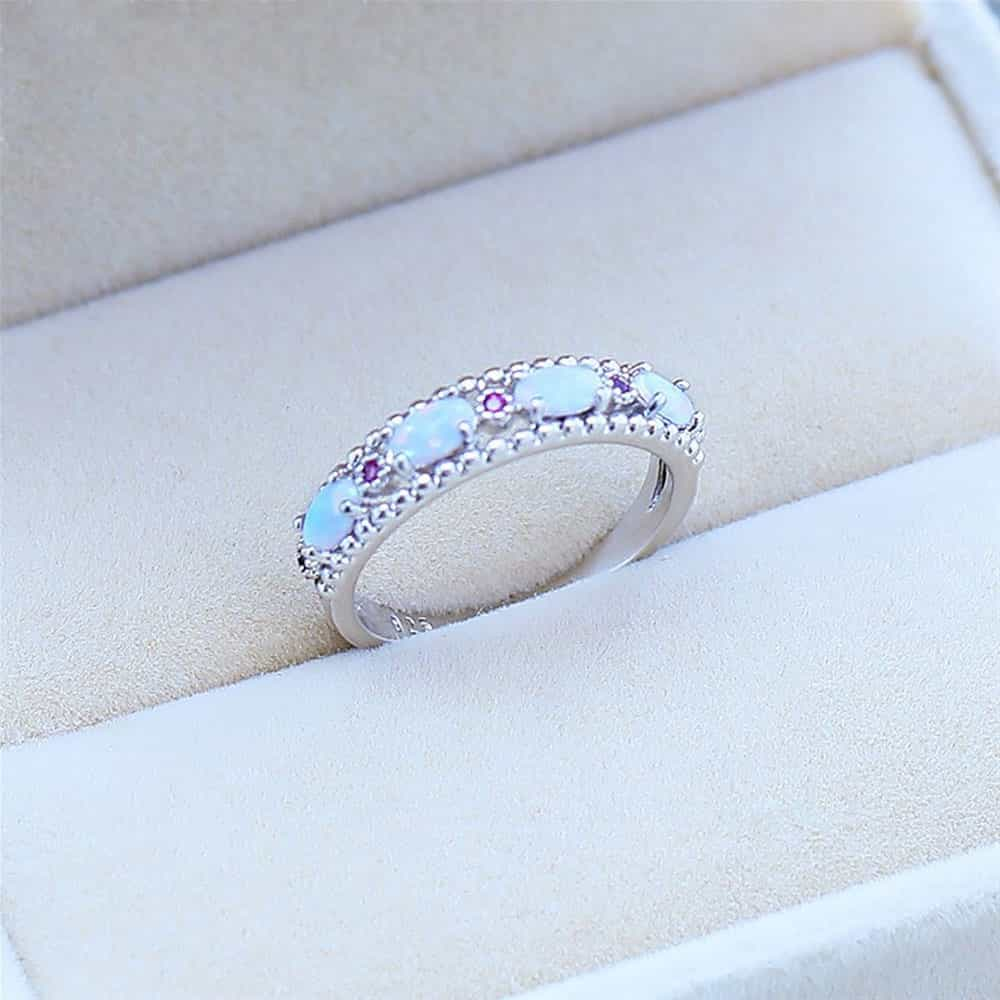 October Opal Birthstone Ring - Birthmonth Deals