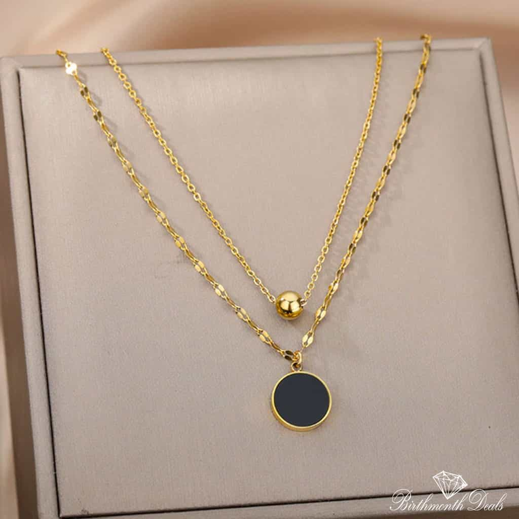 Multi Layered Stainless Necklace in Gold Collection - Birthmonth Deals