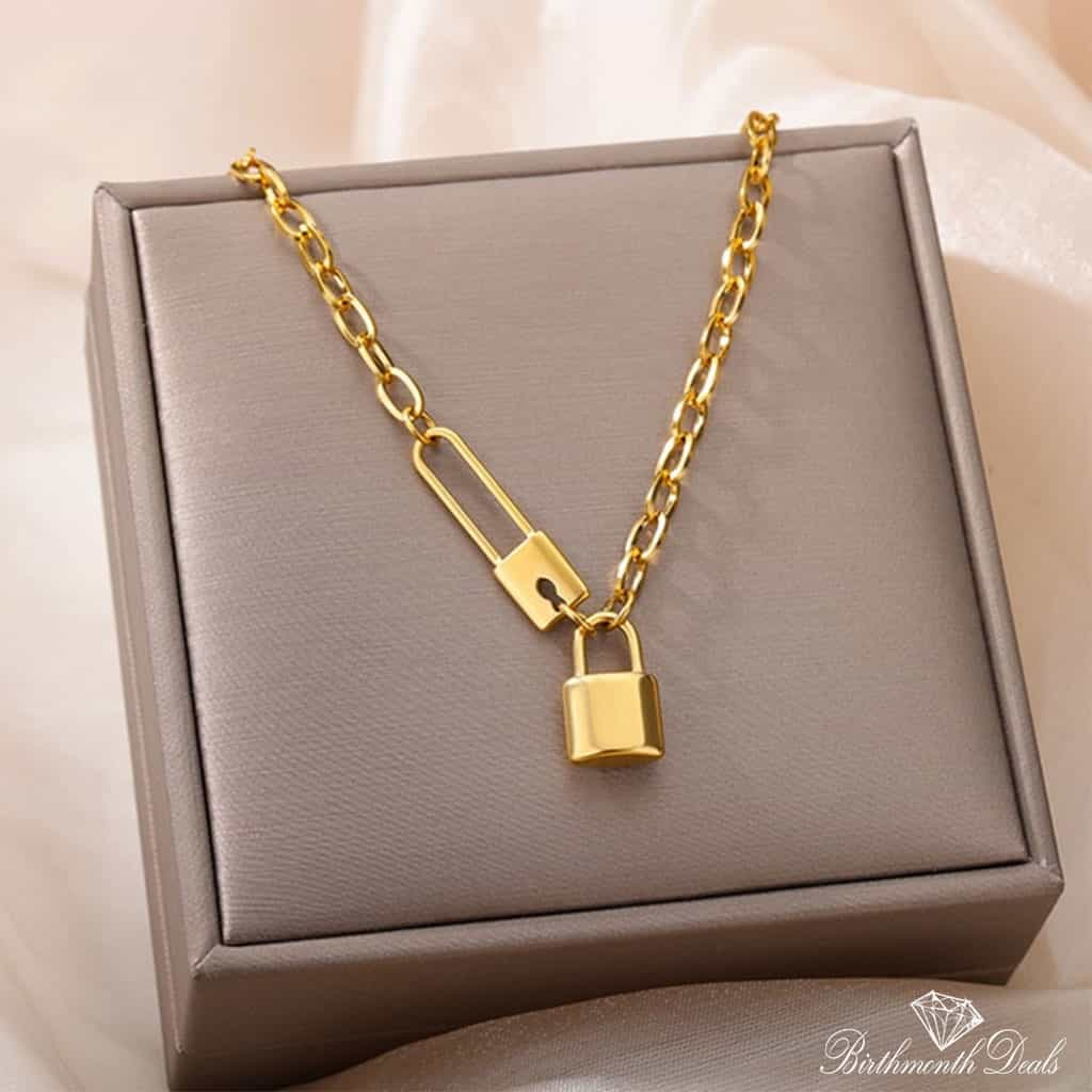 Multi Layered Stainless Necklace in Gold Collection - Birthmonth Deals