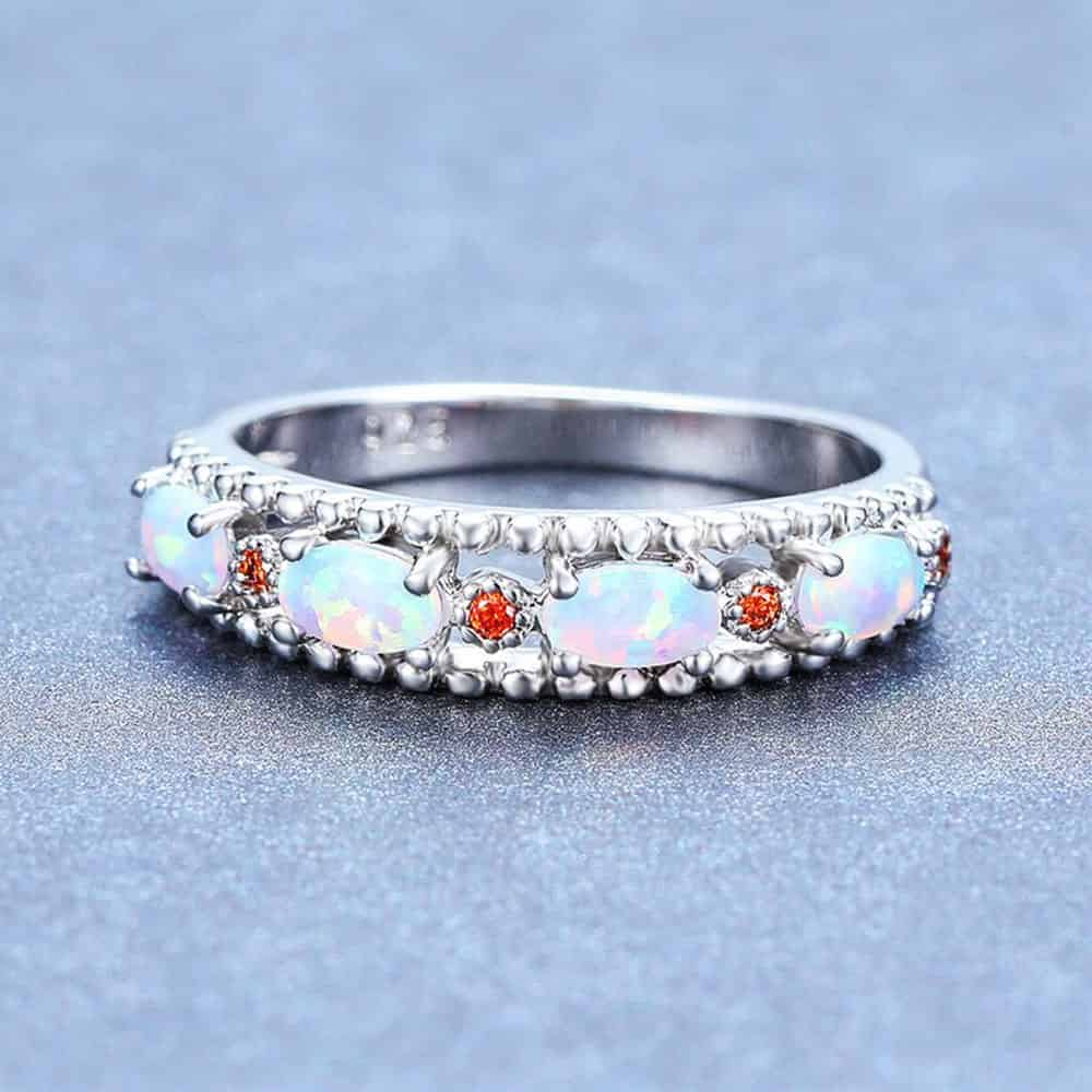 October Opal Birthstone Ring - Birthmonth Deals