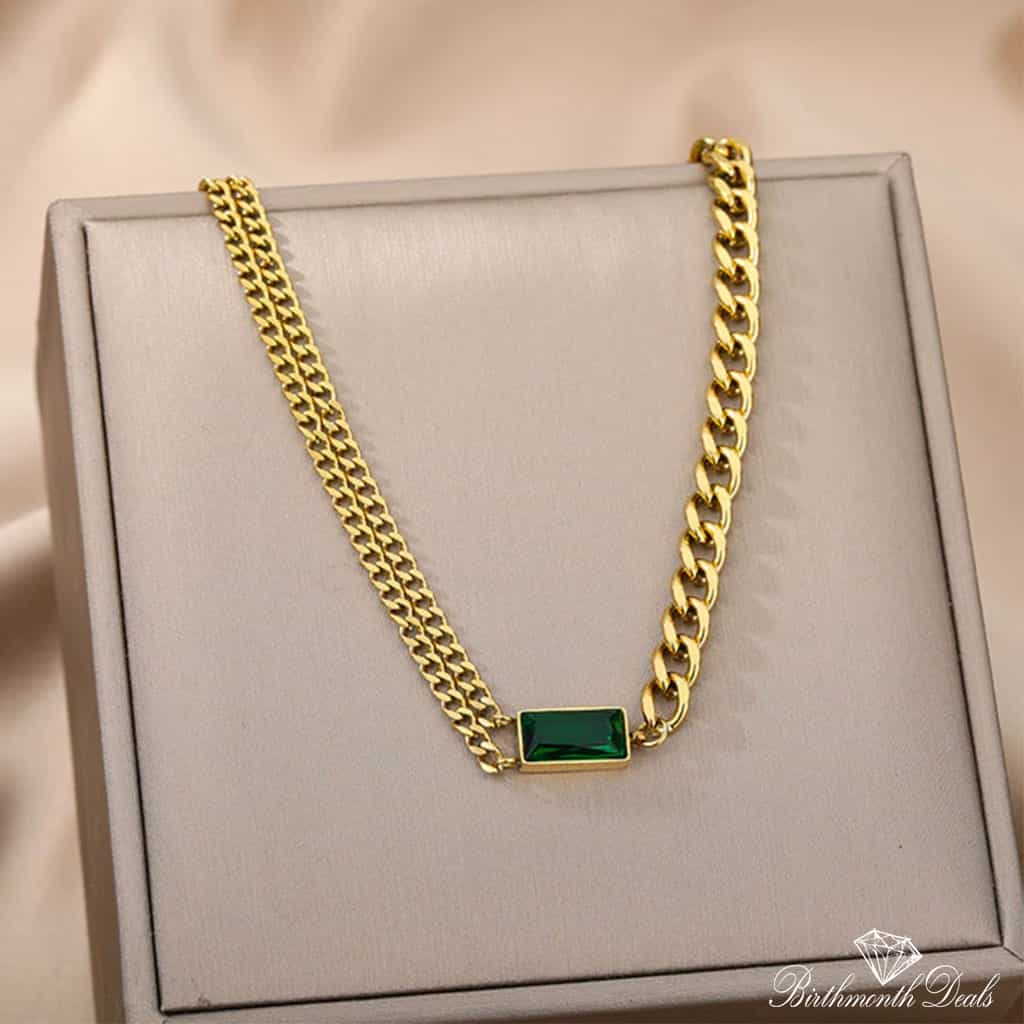 Multi Layered Stainless Necklace in Gold Collection - Birthmonth Deals