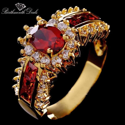 July Ruby Birthstone Ring - Birthmonth Deals