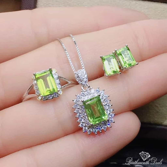 August Peridot Birthstone Jewelry Set - Birthmonth Deals