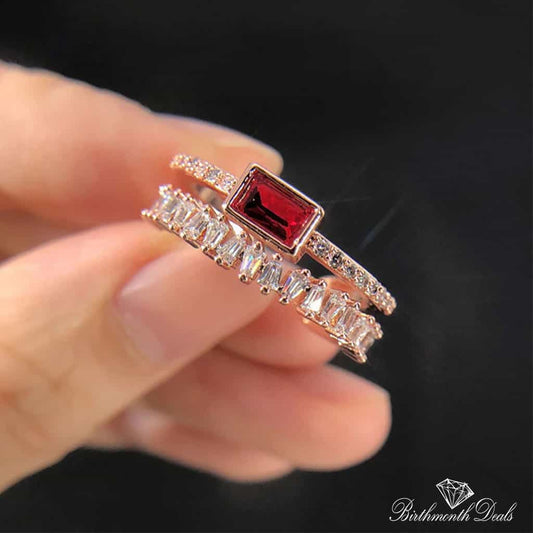 July Ruby Birthstone Ring - Birthmonth Deals