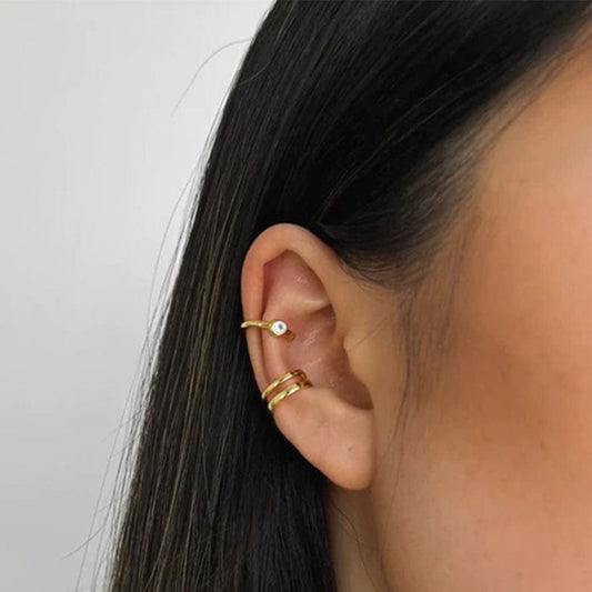 Olivia Ear Cuff Set - Gold - Birthmonth Deals