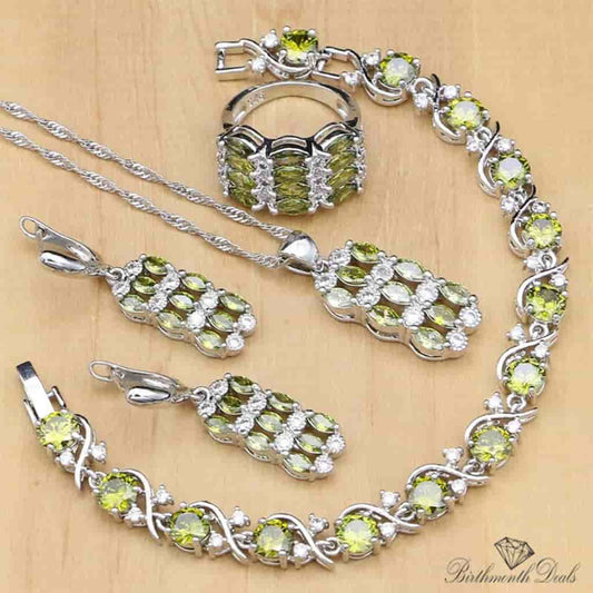 August Peridot Birthstone Jewelry Set - Birthmonth Deals