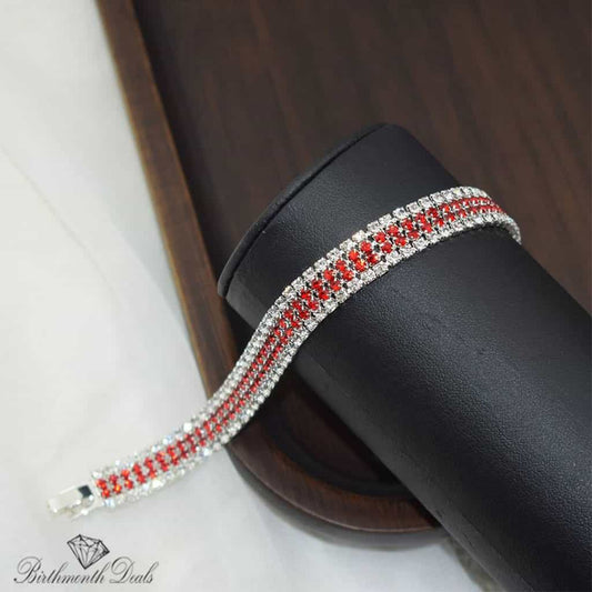 July Ruby Birthstone Bracelet - Birthmonth Deals