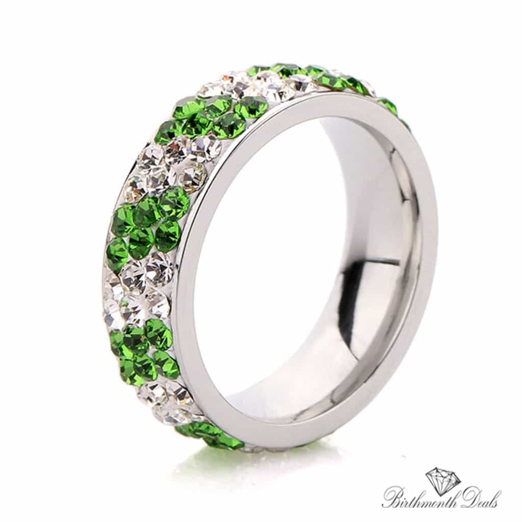 August Peridot Birthstone Ring - Birthmonth Deals