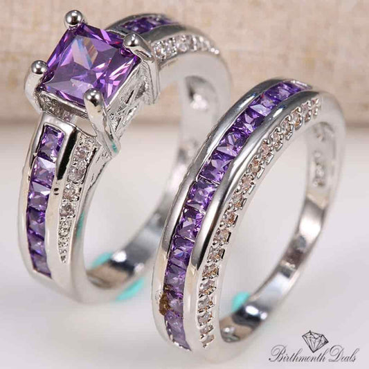 June Alexandrite Birthstone Stacking Ring - Birthmonth Deals