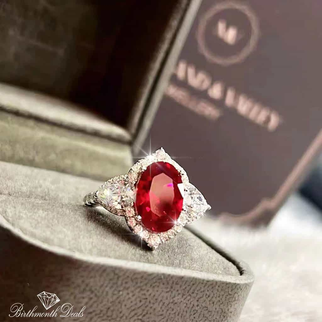 July Ruby Birthstone Ring - Birthmonth Deals