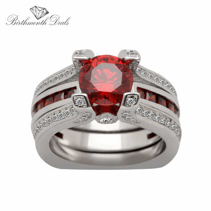 July Ruby Birthstone Stacking Ring - Birthmonth Deals