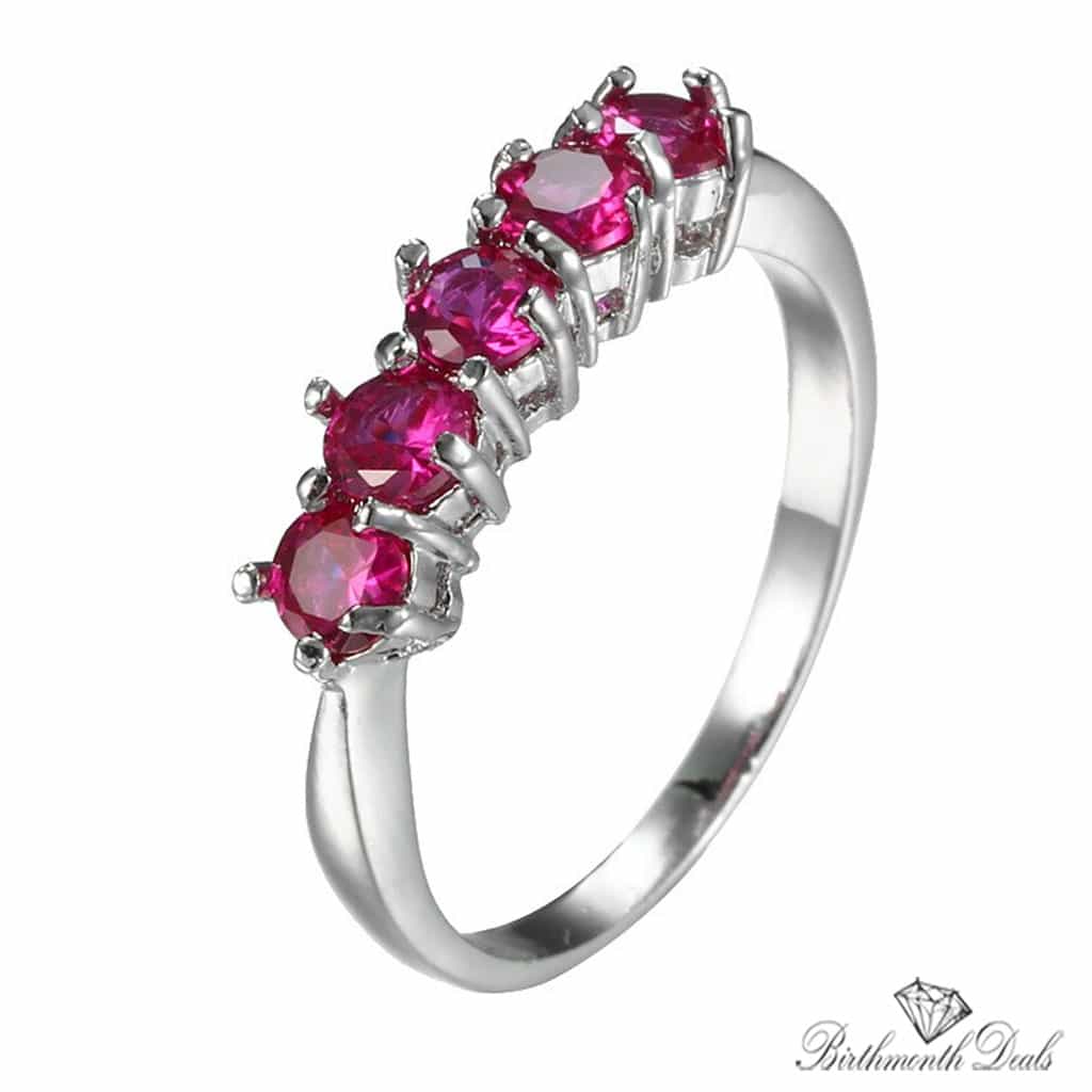 July Ruby Birthstone Ring - Birthmonth Deals