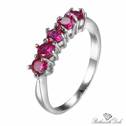 July Ruby Birthstone Ring - Birthmonth Deals