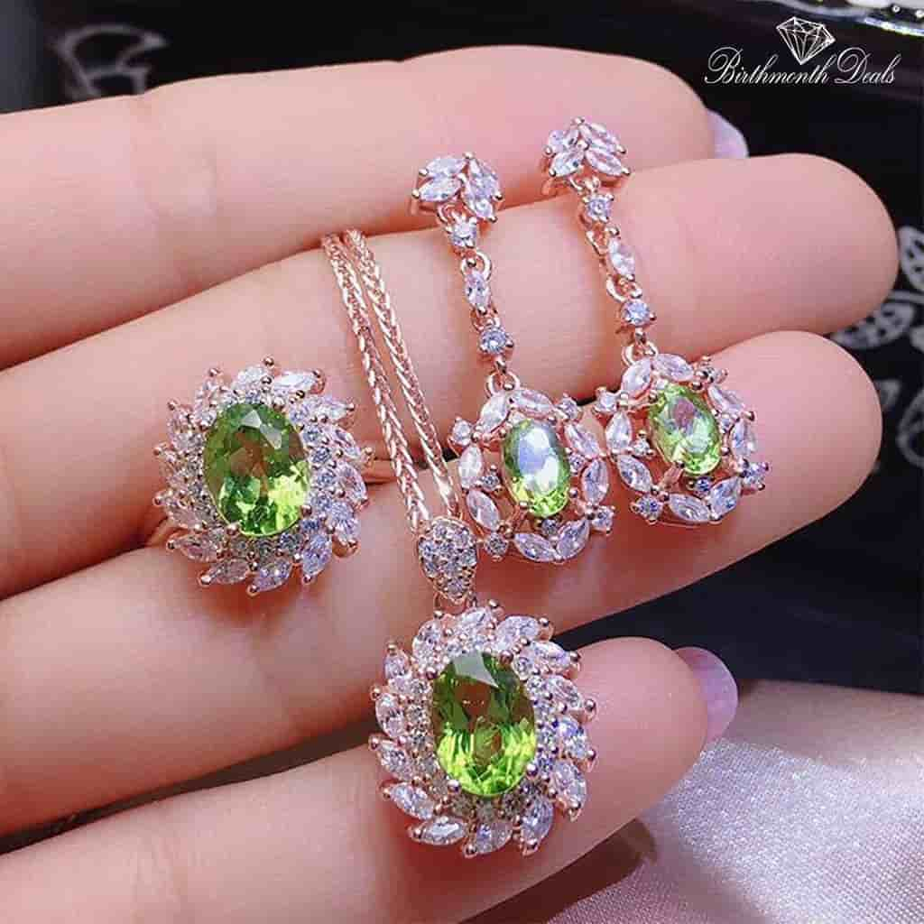 August Peridot Birthstone Jewelry Set - Birthmonth Deals