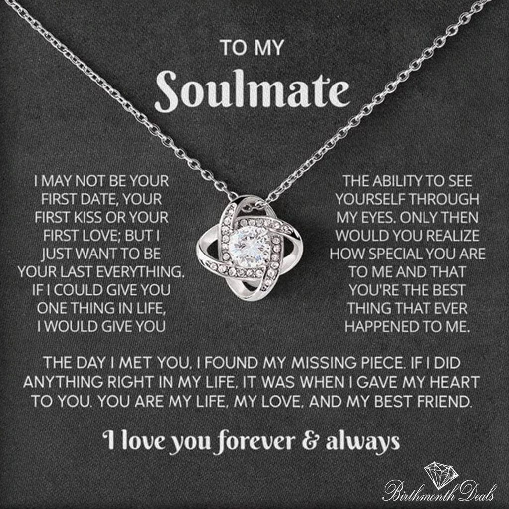 To My Soulmate - Love Knot Necklace - Birthmonth Deals