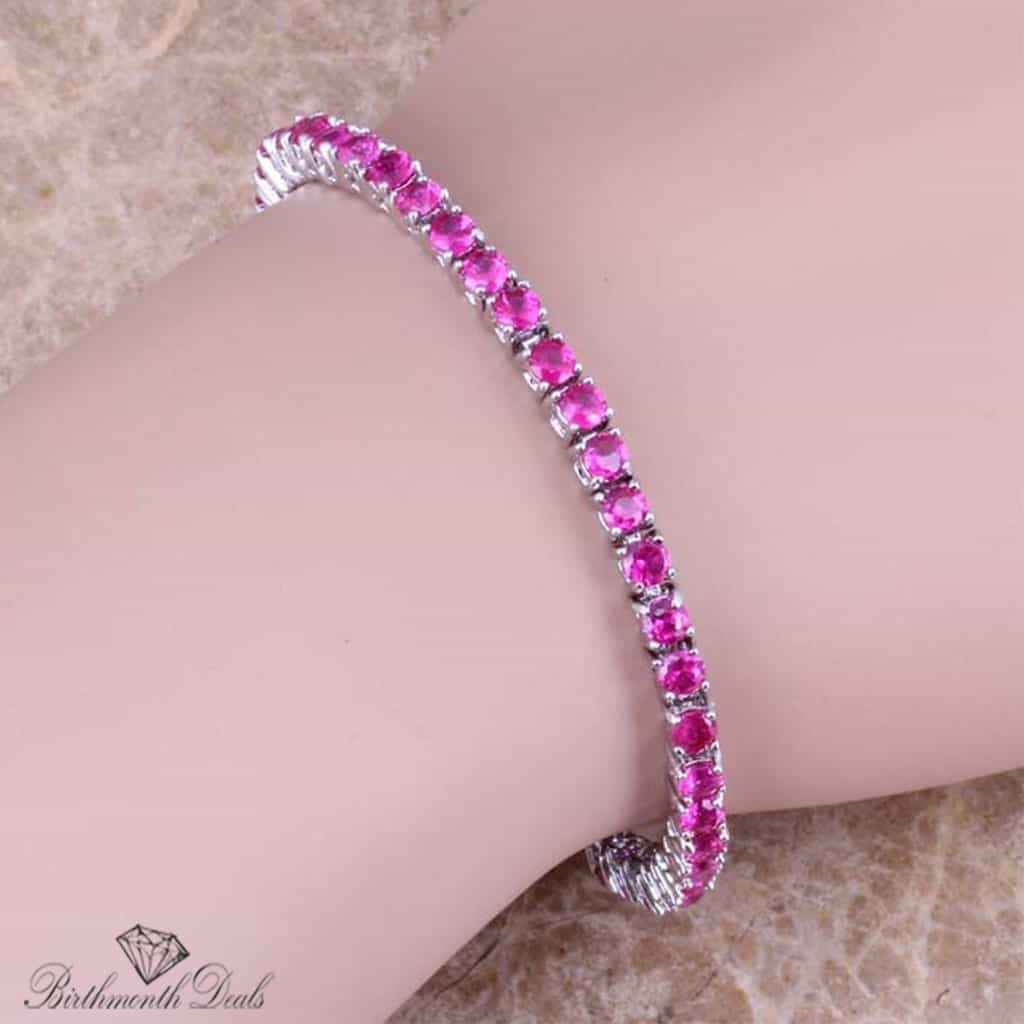 July Ruby Birthstone Bracelet - Birthmonth Deals