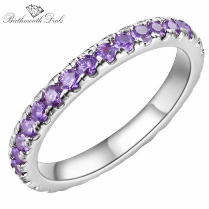 February Amethyst Birthstone Ring - Birthmonth Deals