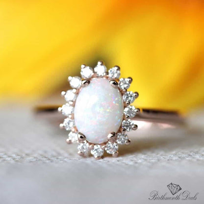 October Opal Birthstone Ring - Birthmonth Deals