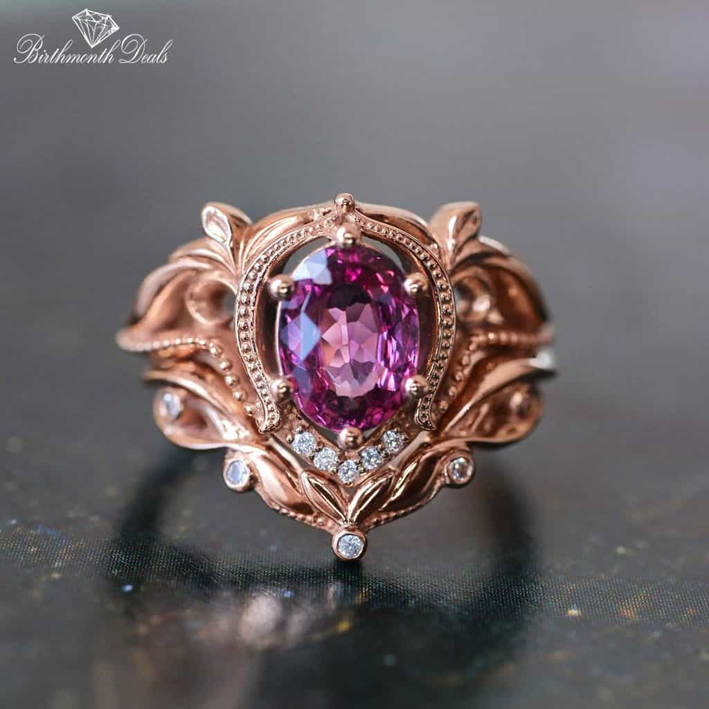 July Ruby Birthstone Stacking Ring - Birthmonth Deals