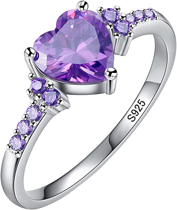 February Amethyst Birthstone Ring - Birthmonth Deals