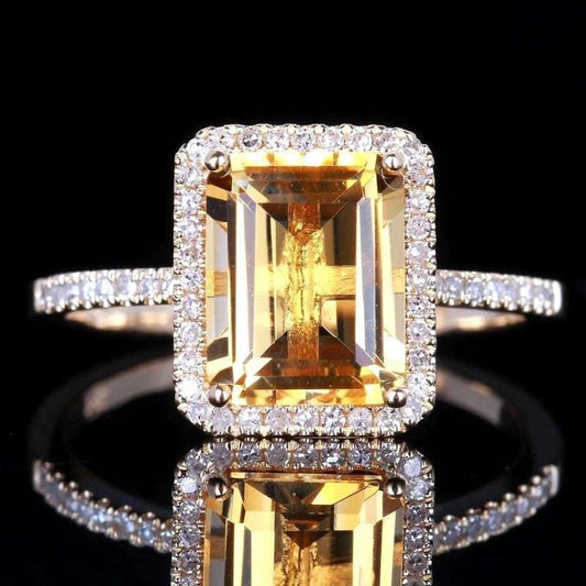 November Citrine Birthstone Ring - Birthmonth Deals