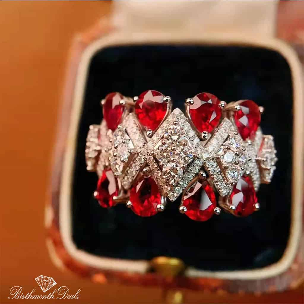 July Ruby Birthstone Ring - Birthmonth Deals