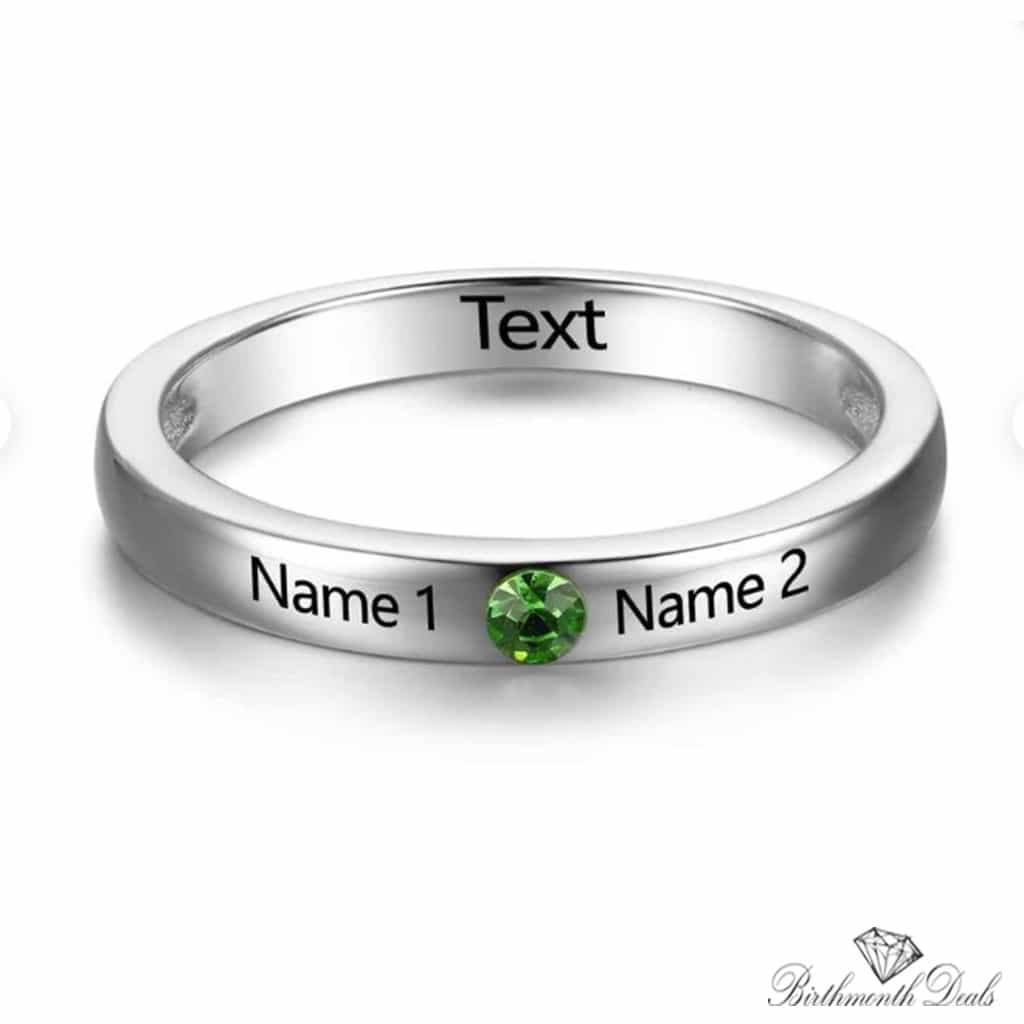 Personalized Sterling Silver Engravable Ring - Birthmonth Deals