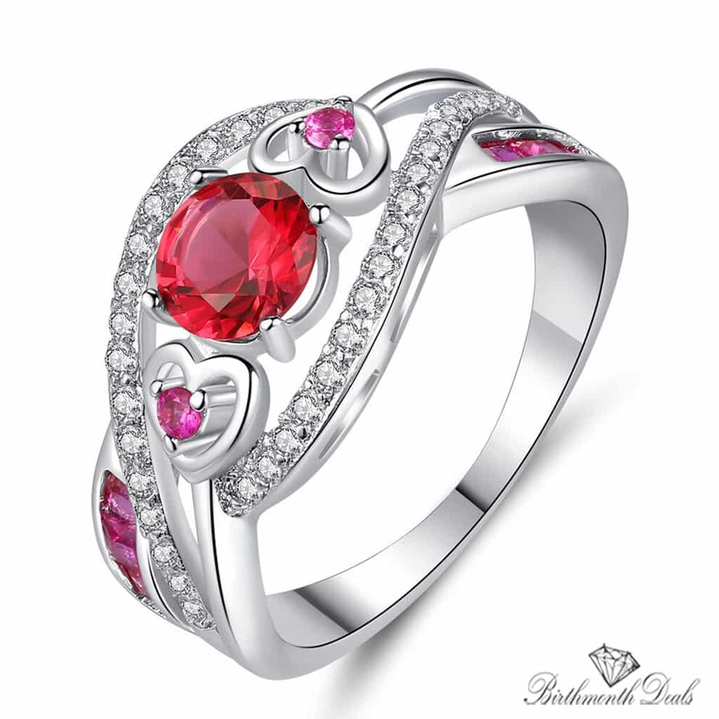 July Ruby Birthstone Ring - Birthmonth Deals