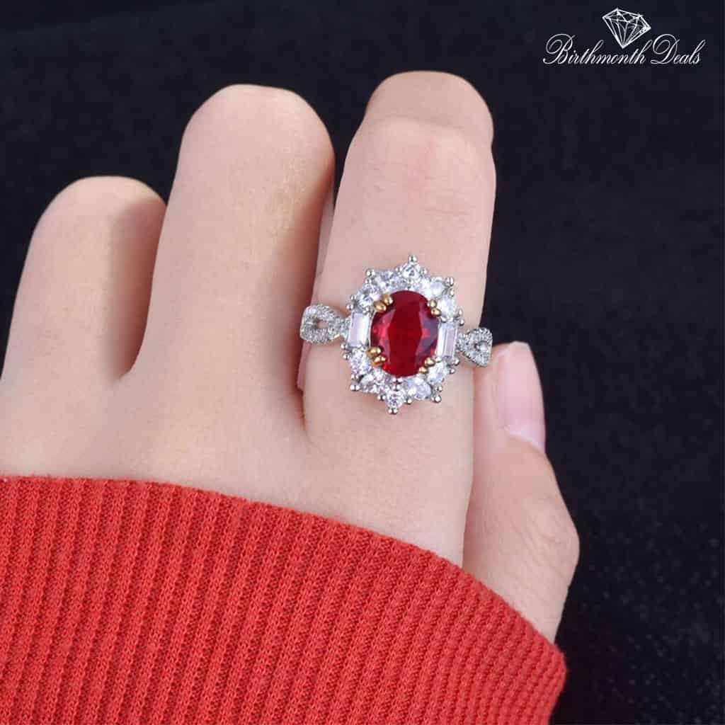 July Ruby Birthstone Ring - Birthmonth Deals