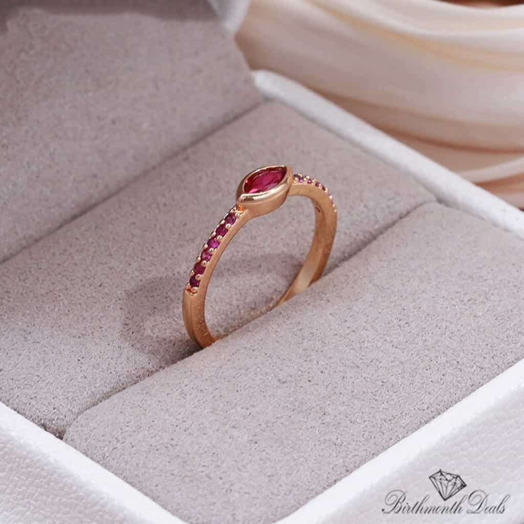 July Ruby Birthstone Ring - Birthmonth Deals