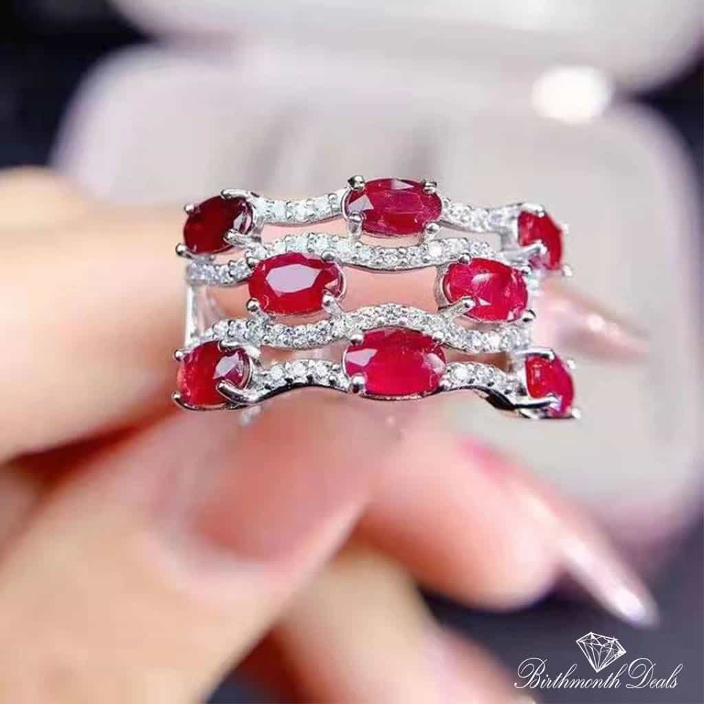 July Ruby Birthstone Ring - Birthmonth Deals
